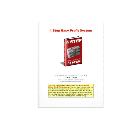 4 Step Easy Profit Systems
