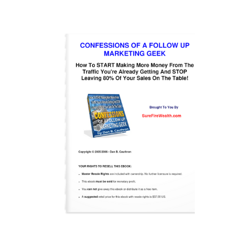 Confessions of a Follow Up Marketing Geek
