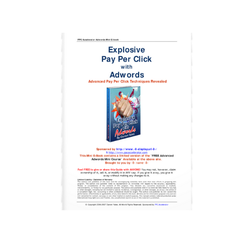 Explosive Pay Per Click with Adwords
