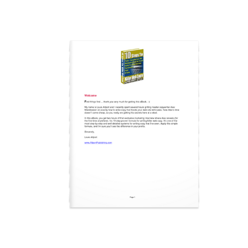 10 Steps to Killer Web Copy